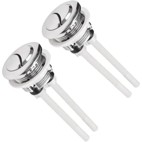 Lot de 2 Boutons Pression Universels pour Réservoir WC - 38mm - Double Chasse d'Eau Pop-up (1/4)