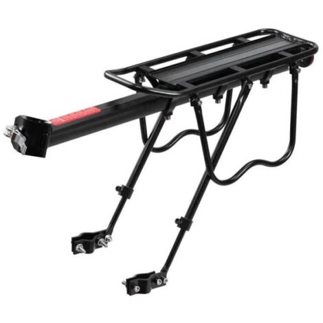 Porte Bagages Vélo Arrière VTT Fixation Tige de Selle, Transporteur avec Reflecteur et Garde-Boue, Universel Installation Rapide (1/4)