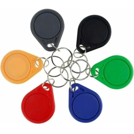 Lot de 10 Badges RFID 1356Mhz Programmable MCT Android UID modifiable Puce CUID Noir PZCC (1/3)