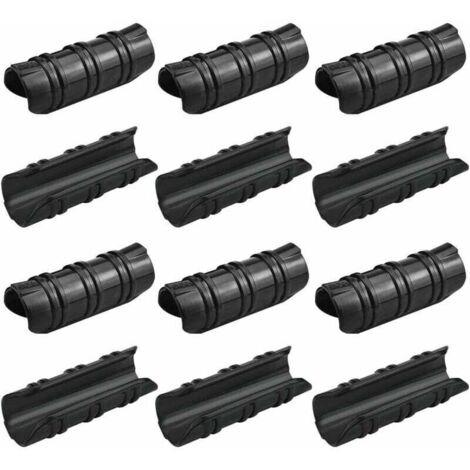 Lot de 100 clips pour serre de jardin, 25mm, en noir. Résistants aux hautes températures, ces clips durables sont faciles à utiliser pour fixer bâches, bannières, tuyaux et films de jardin (1/4)
