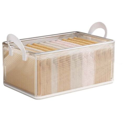 Boîte de rangement pour vêtements, boîte d'organisation de garde-robe multicouche, panier de rangement pliable Transparent