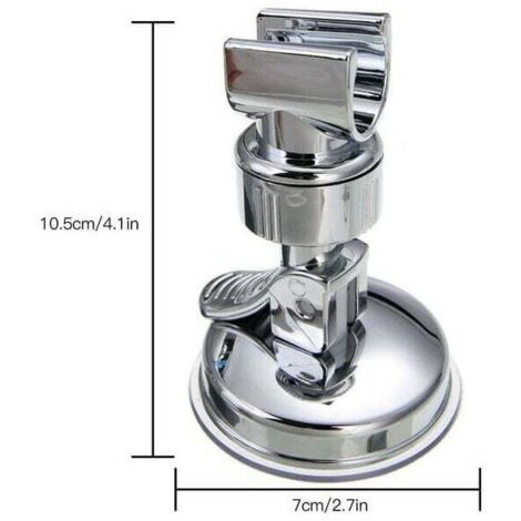 Support Douche Ventouse Réglable - Installation Sans Percage, Idéal Location Et Voyage