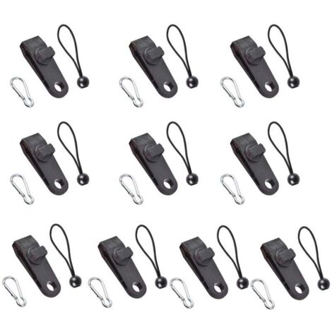 12 pièces pinces de bâche ensemble de pinces de bâche robustes pince d'auvent instantanée pour bâche tente caravane couverture d'ombre de jardin noir (12) (1/4)