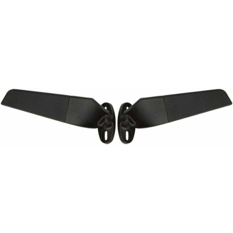 2PCS Rétroviseur latéral Rotatif Ajustable, Aile de rétroviseur en métal modifié pour Moto avec Goujon Amovible, Rétroviseur de Moto à Vision élargie pour Ninja 250, Suzuki, ZX10R (1/4)