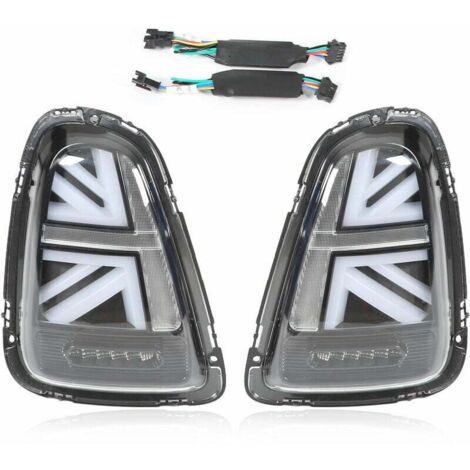 Feu arrière rétrofit, Mini Cooper R56 2007-2013, ensemble de feux arrière LED, paire gauche et droite, blanc + noir (1/4)