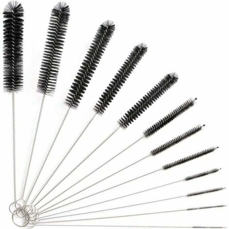 Lot de 12 brosses de nettoyage pour tuyaux, brosse de nettoyage pour tuyaux pour bouteilles en verre, biberons, bouilloire, clavier, brosses de nettoyage pour tuyaux, brosse de nettoyage pour tuyaux (1/4)