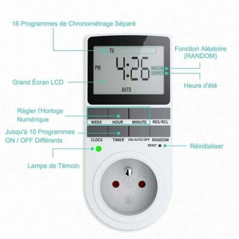 Minuteur Numérique TM619 16 Fonctions 12V – Programmation Hebdo Marche/Arrêt Automatique