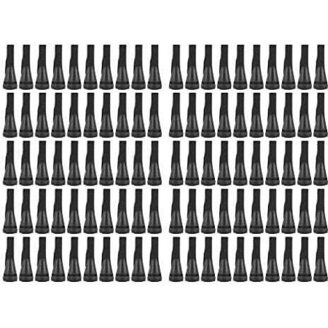 XVX Lot de 100 pinces à épiler pour volailles, pinces à doigts en caoutchouc pour plumes de poulet, canard, oie (noir) (1/4)
