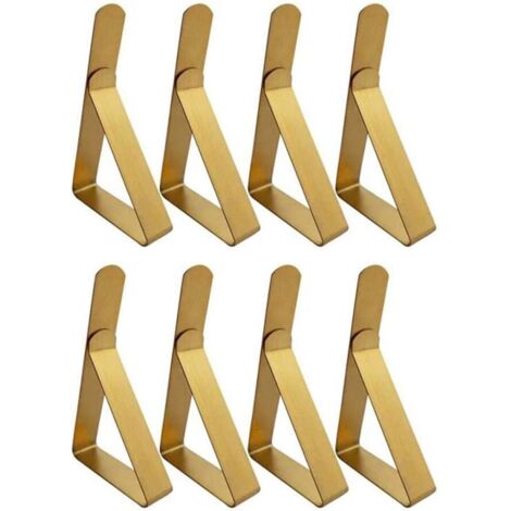 Clips de nappe, Extérieur Nappe de table Pique-nique Clips de table Acier inoxydable Supports de nappe pour les pique-niques L'obtention du diplôme Faire la fête Mariage 8Pack, Couleur or (1/5)