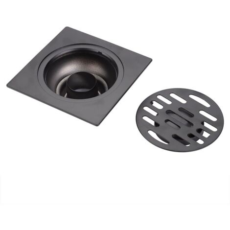 Drain De Douche Carré Acier Inoxydable Avec Amovible Ronde Couverture De Modèle Rotatif Plancher Siphon De Sol Anti-odeur Salle De Bain Large Calibre Attraper Cheveux(Common Floor Drain) (1/5)