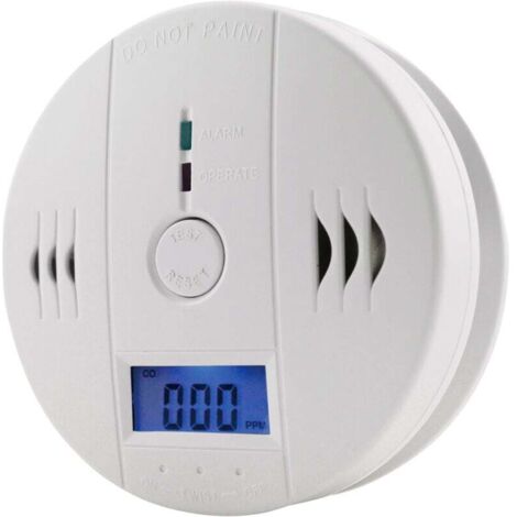 Détecteur de monoxyde de carbone, détecteur d'alarme CO avec affichage numérique LCD pour maison, cuisine, chambre, salon, sous-sol, hôtel, bureau (1/5)