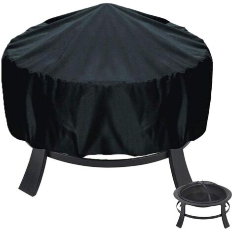 Housse de protection pour brasero - 85 x 40 cm - Ronde - Avec cordon de serrage - Tissu Oxford 210D résistant à la déchirure - Coupe-vent - Résistant aux UV - Imperméable (1/5)