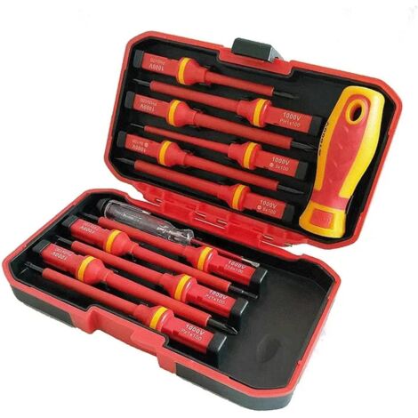 13pcs 1000v électriciens isolé tournevis kit électriciens outil à main (1/4)