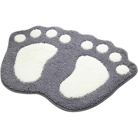 Tapis de bain Tapis absorbant l'eau antidérapant Tapis de bain en microfibre doux lavable, pour salle de bain, douche, chambre (1/2)