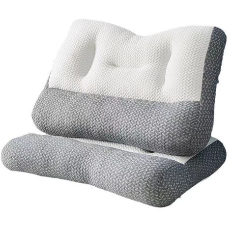 Oreiller ergonomique cervical - XVX - 74X48cm - 5 zones - gris (1/4)