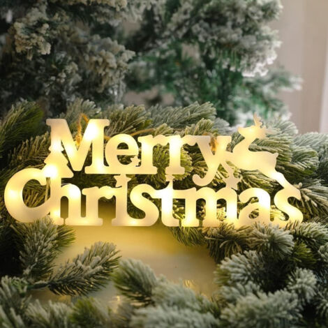 Merry Christmas Sign, 11" Merry Christmas Sign for Christmas Decorations, Christmas Tree Hanging Sign Ornaments, Christmas Decor Sign , for Outdoor Indoor Window Yard Wall Door Home (1/3)