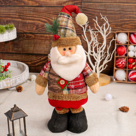 Christmas Telescopic Doll Ornaments Santa Claus/Snowman/Elk Doll Holiday Decorations Retro Style Doll - Great for Holiday Decorations, Party Supplies and Gifts (1/4)