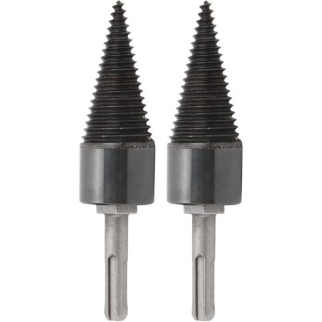 2pcs Foret de Fendeur de Bûches de Bois de Chauffage Torsadé, Forets de Fendeur de Bois, Tournevis à Cône de Vis de Forage Robuste pour Perceuse à Main (32mm) (1/5)