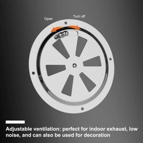 Grille Aeration Ronde 160mm Avec Moustiquaire Alu,Intérieur Fonte d