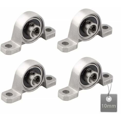 4 Pièces Roulements de Bloc d'oreiller, Palier Roulement, Roulements à Billes, Roulements Alliage de Zinc, Paliers a Semelle, Roulements à Billes, avec Base en fonte solide (Taille : 10mm) (1/5)