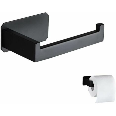 Devidoir Papier Toilette Acier Inoxydable Derouleur Papier Toilette Mural Original Sans Percage Noir Porte Papier Toilette Adhesif 3M Pour Decoration Salle de Bain WC Accessoire Cuisine (1/5)