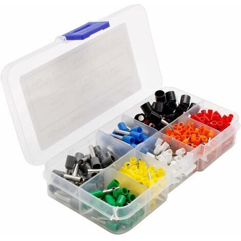 Embout de Cablage, 400 Pcs 0.5-6MM2 Assortiment D'embouts de Cable, 8 Taillesembouts de Cable Pour les électriciens Meubles Armoires de Distribution électrique Botiers de Distribution (1/5)