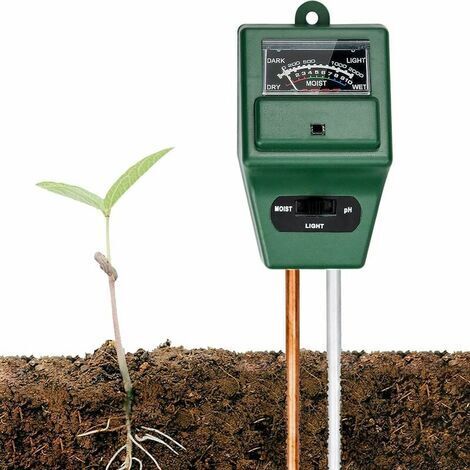 Testeur ph Terre 3 en 1 Testeur ph Sol, Soil Tester Kit Testeur Humidité Plantes PH Terre Metre Sol pour Fleurs/Herbe/Plante/Jardin/Ferme/pelouse 2905038MM (1/5)