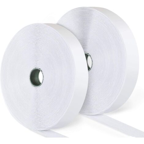 Bande Agrippantes Adhésives Rubans Adhésifs Scratch Hook Loop Autoadhésif pour Cadres Photos Installation,Bande Souple aimantée autocollante 20mm x 15M (1/5)