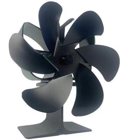 Ventilateur de poêle à bois – Ventilateur de cheminée à énergie thermique à 6 pales – Pour poêles à bois/cheminées (1/4)