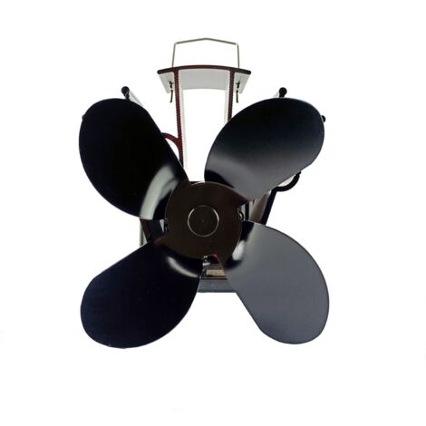 Ventilateur de poêle à bois – Ventilateur de cheminée à énergie thermique à 4 pales pour poêles à bois/cheminées/poêles à granulés (1/4)