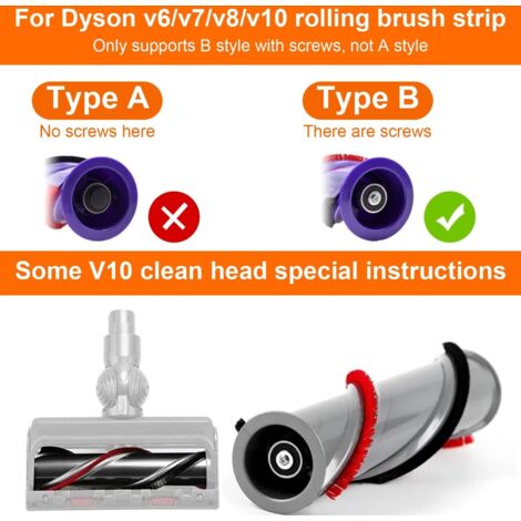 Bandes En Peluche De Rechange Pour Aspirateur Dyson V6 V7 V8 V10 - Lot De 5 Pièces