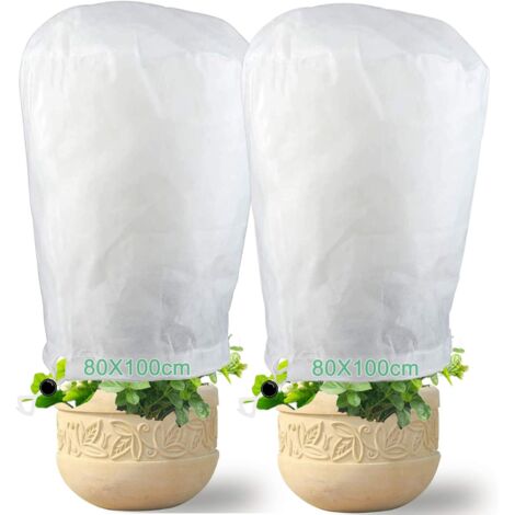 Housse d'hivernage pour Plante, Voile d'hivernage, Housse de Plante, Housse de Protection pour Plante, 80 x 100 cm, 2pcs (1/4)