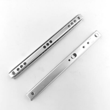 1 paire de glissières de tiroir en métal à roulement à billes pour tiroir de meubles (342 mm de longueur) (1/3)