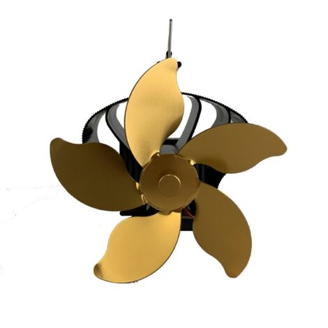 Ventilateur de poêle à bois-ventilateur de cheminée à énergie thermique à 5 pales-ventilateur silencieux pour poêle à bois/cheminée (support mural) (1/4)
