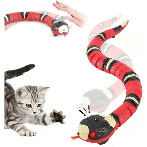 Jouet interactif pour chat, serpent à détection intelligente, en mouvement, rechargeable détecte automatiquement les obstacles et l'évasion (1/4)