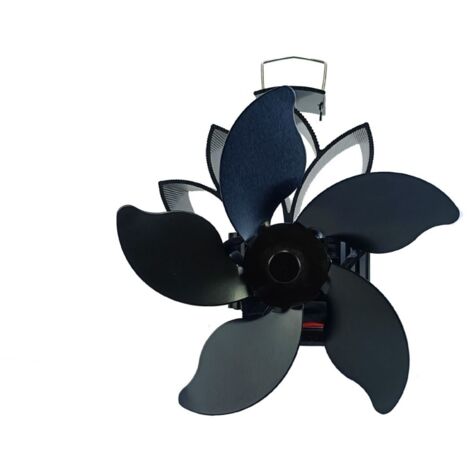 Ventilateur de poêle à bois – Ventilateur de cheminée à énergie thermique à 5 pales – Pour poêles à bois/cheminées (support mural) (1/4)