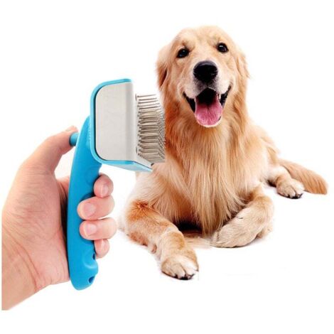 Brosse pour chat pour chien, brosses pour animaux de compagnie, brosse pour poils longs et poils courts, poils propres pour animaux de compagnie, élimine sans effort les nœuds et les nœuds (1/4)