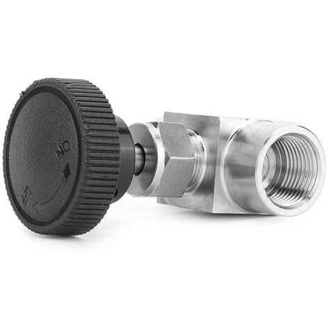 Vanne à Aiguille En Acier Inoxydable 304 - Filetage Intérieur 1/8", 1/4", 3/8", 1/2" - Pour Fluides Gaz - 9