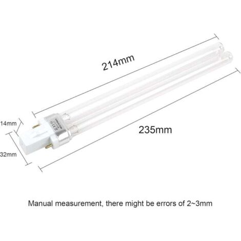 2 Ampoules UV 11W G23 - Remplacement Pour Filtre UVC étang - Neuf