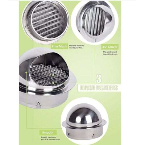 Grilles D'aération En Acier Inoxydable Avec Moustiquaire – Neuves, Lot De Plusieurs