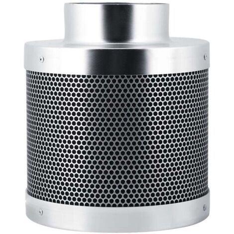 Enowelir Filtre à Charbon Actif Anti-Odeurs en Acier Inoxydable, 4 Pouces 200 mm Filtre à Air d'échappement pour Culture Plantes Hydroponique, pour Éliminer La Poussière dans L'Air