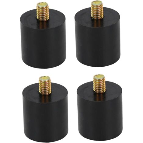 4 amortisseurs cylindriques M8 en caoutchouc avec picots anti-vibrations pour garage, camping-car, électroménager, équipements, 3 cm x 3 cm (1/4)