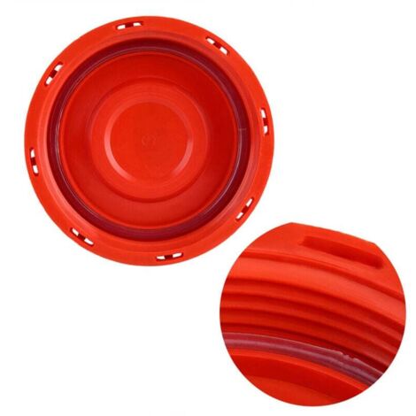 Enowelir Couvercle de réservoir IBC, IBC fourre-tout Couvercle Capuchon pour réservoir d'eau liquide, plastique rouge 163mm (1/4)