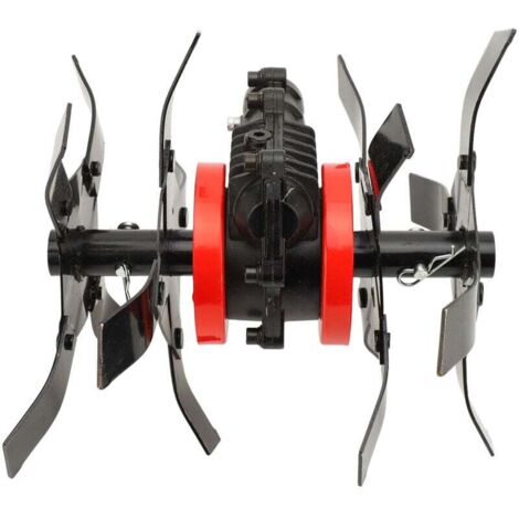 Enowelir Roue à Outils de Cultivateur Rotatif, Accessoire Universel de Tondeuse à Gazon en Alliage, Roue de Désherbage à 9 Dents, Pièces de Désherbage, Roue de Labour Profond (1/4)