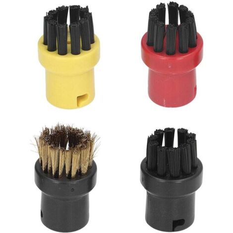 Enowelir Brosses rondes pour nettoyeur vapeur à petite tête de brosse pour Karcher SC1 SC2 SC3 SC4 SC5 SC7 (1/4)