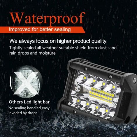 Lampe LED Projecteur 63W 12V/24V - Feu De Travail Pour Voiture, ATV, Chassis - Neuf