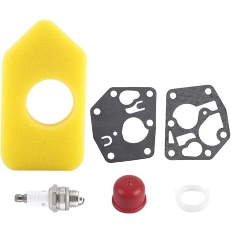 Kit filtre à air bougie joint diaphragme carburateur pour Briggs & Stratton 795083 698369 (1/4)