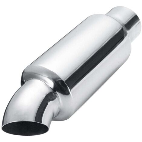 Enowelir Silencieux d'Échappement Universel 2 Pouces Acier Inoxydable 9.9 Pouces pour Voiture (1/4)