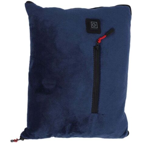 Enowelir Couverture Chauffante USB Rechargeable Température Réglable Chauffage Rapide Polyester Bleu pour Hiver