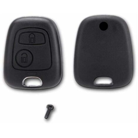 HIBEYO Custodia Chiave Auto TPU Oro E Blu – Adatta Per Citroen C1/C3/C4 E Peugeot 107/207/307 Con Portachiavi